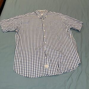 PETER MILLAR Men’s Blue and White Gingham Shirt size XXL